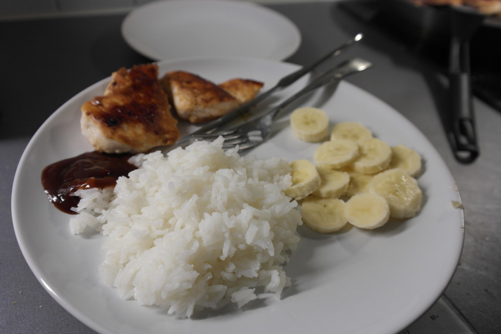 Off season clean meal banana rice chicken